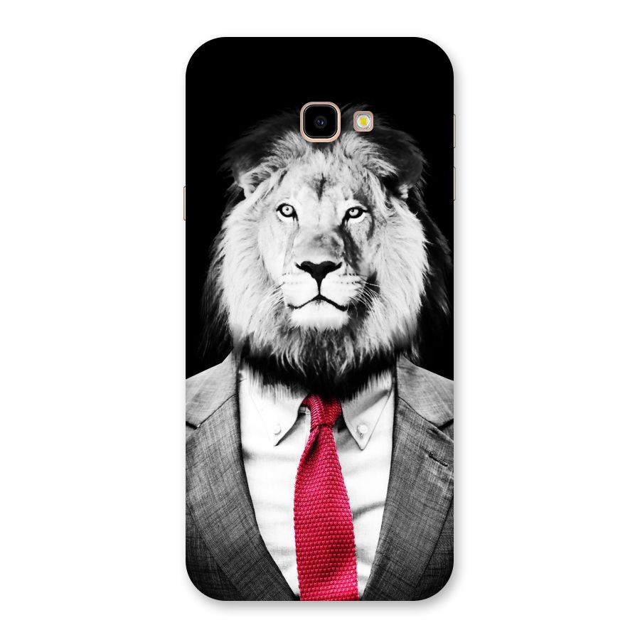 Lion with Red Tie Back Case for Galaxy J4 Plus