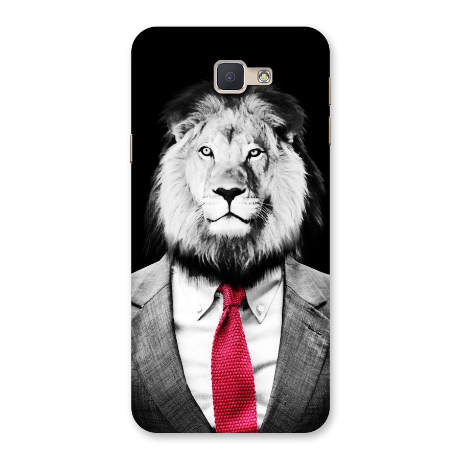 Lion with Red Tie Back Case for Galaxy J5 Prime