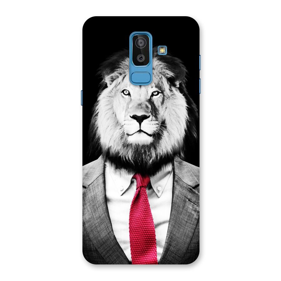 Lion with Red Tie Back Case for Galaxy J8