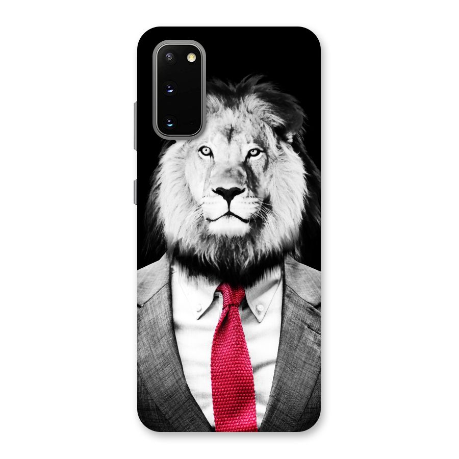 Lion with Red Tie Back Case for Galaxy S20