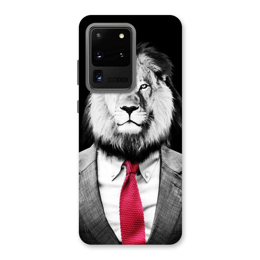 Lion with Red Tie Back Case for Galaxy S20 Ultra