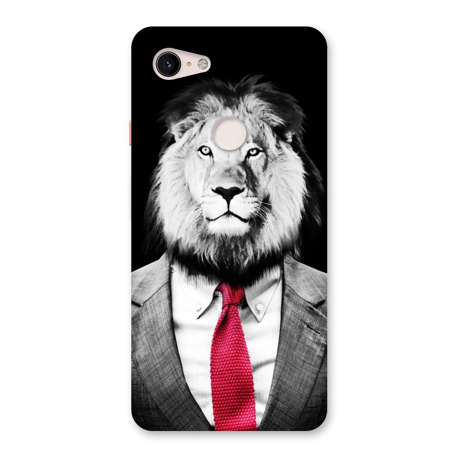 Lion with Red Tie Back Case for Google Pixel 3 XL