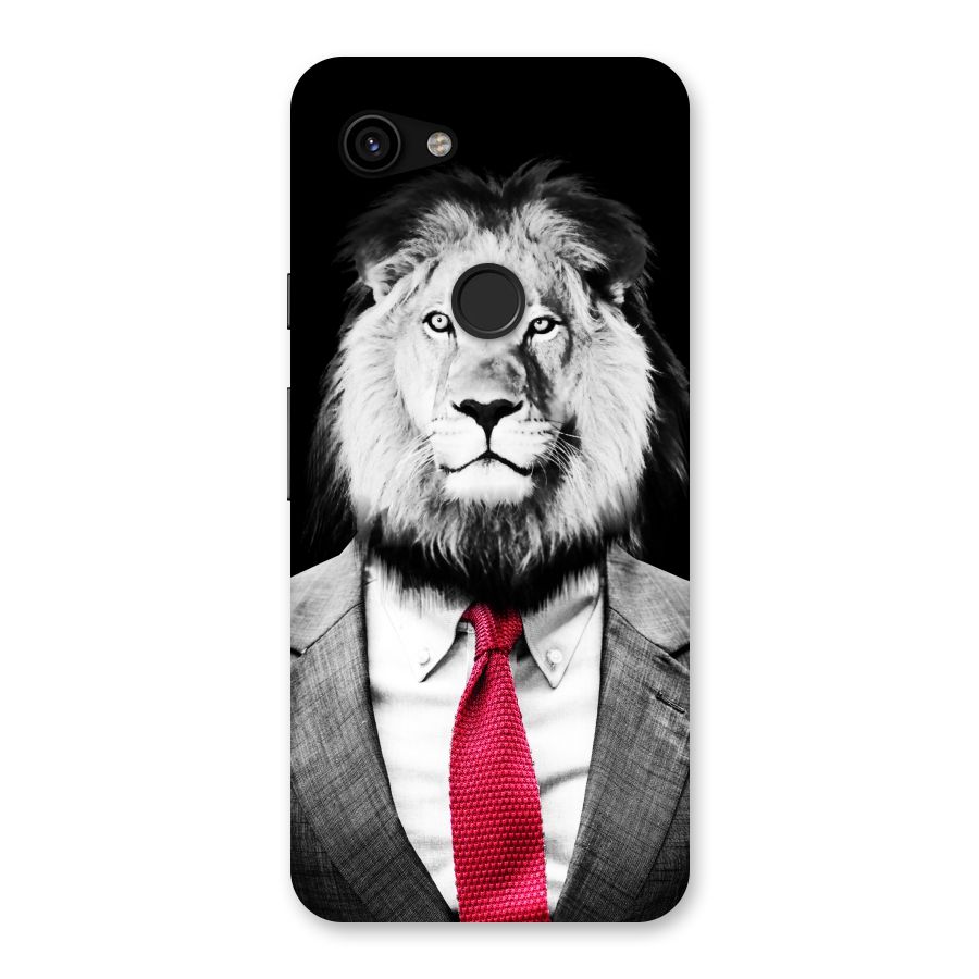 Lion with Red Tie Back Case for Google Pixel 3a