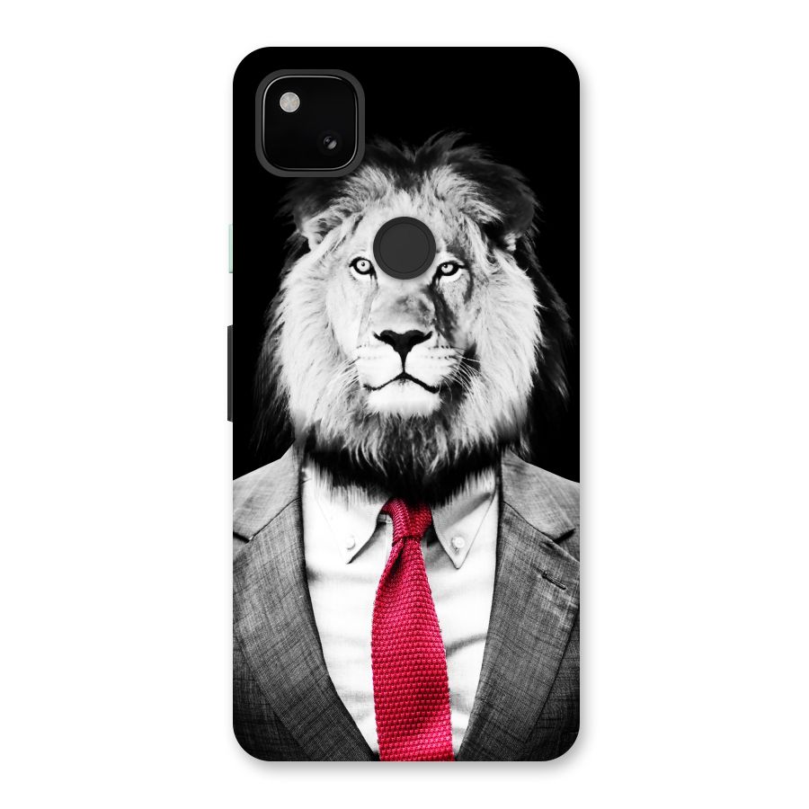 Lion with Red Tie Back Case for Google Pixel 4a