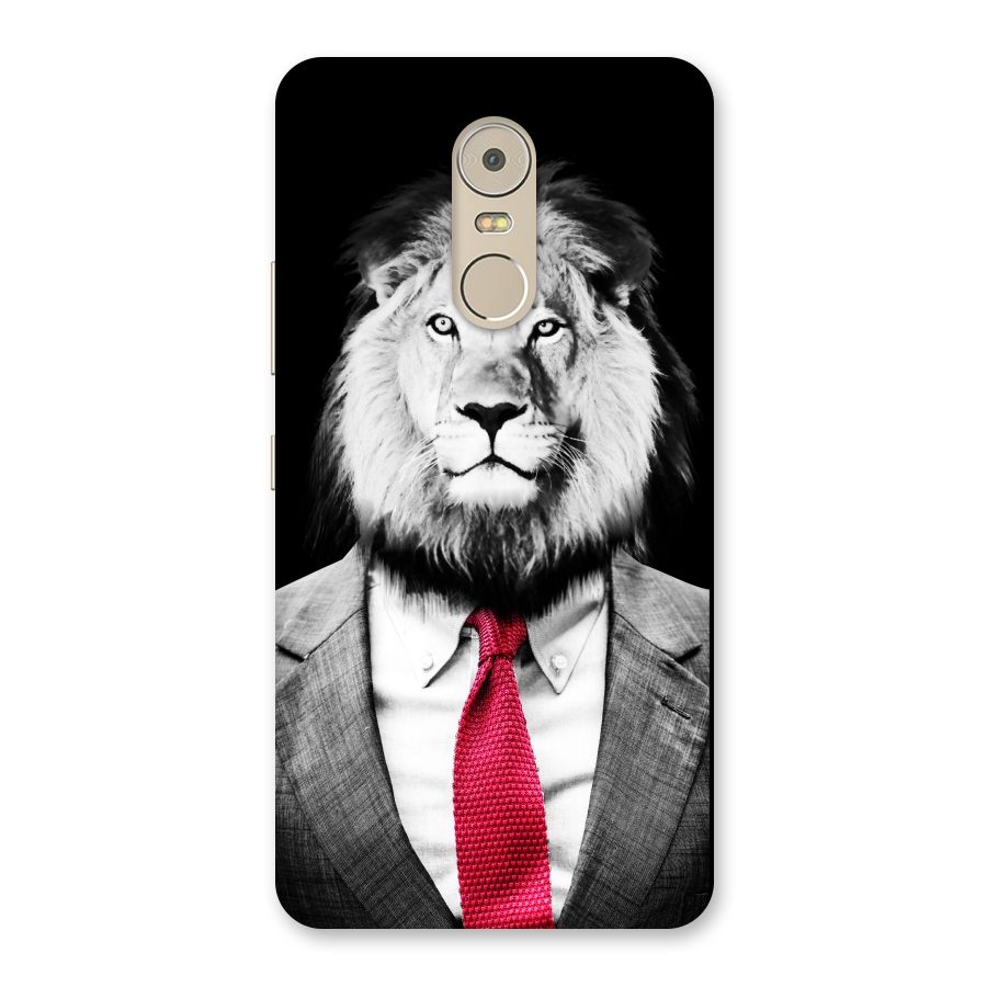 Lion with Red Tie Back Case for Lenovo K6 Note