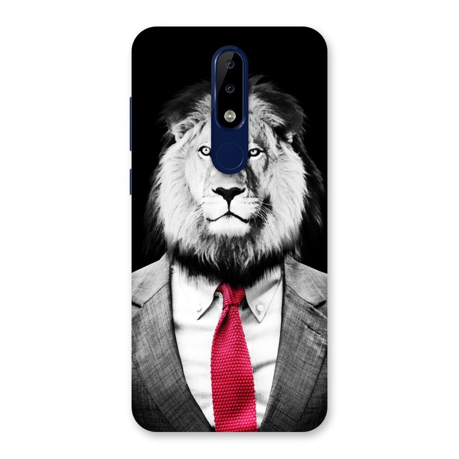 Lion with Red Tie Back Case for Nokia 5.1 Plus