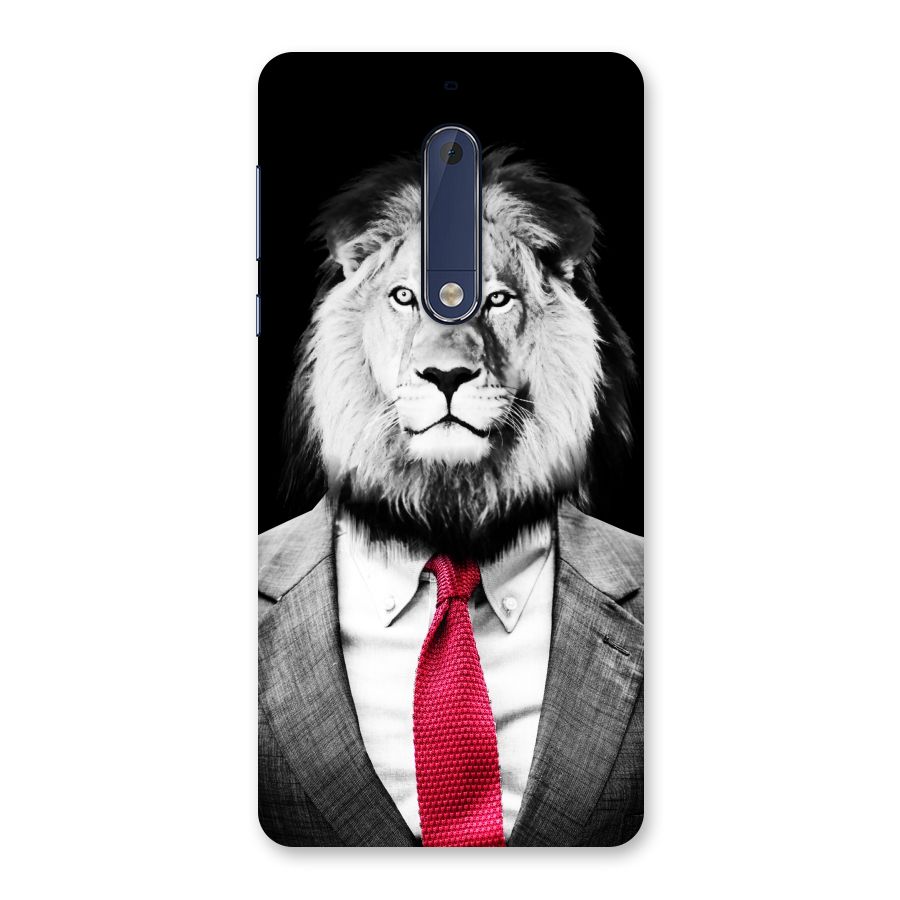 Lion with Red Tie Back Case for Nokia 5