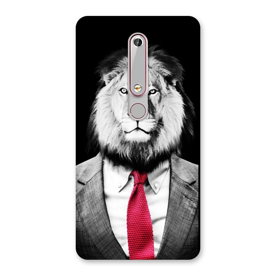 Lion with Red Tie Back Case for Nokia 6.1