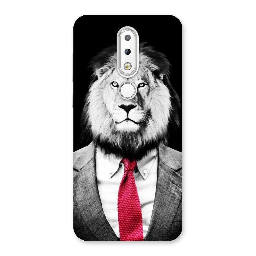 Lion with Red Tie Back Case for Nokia 6.1 Plus