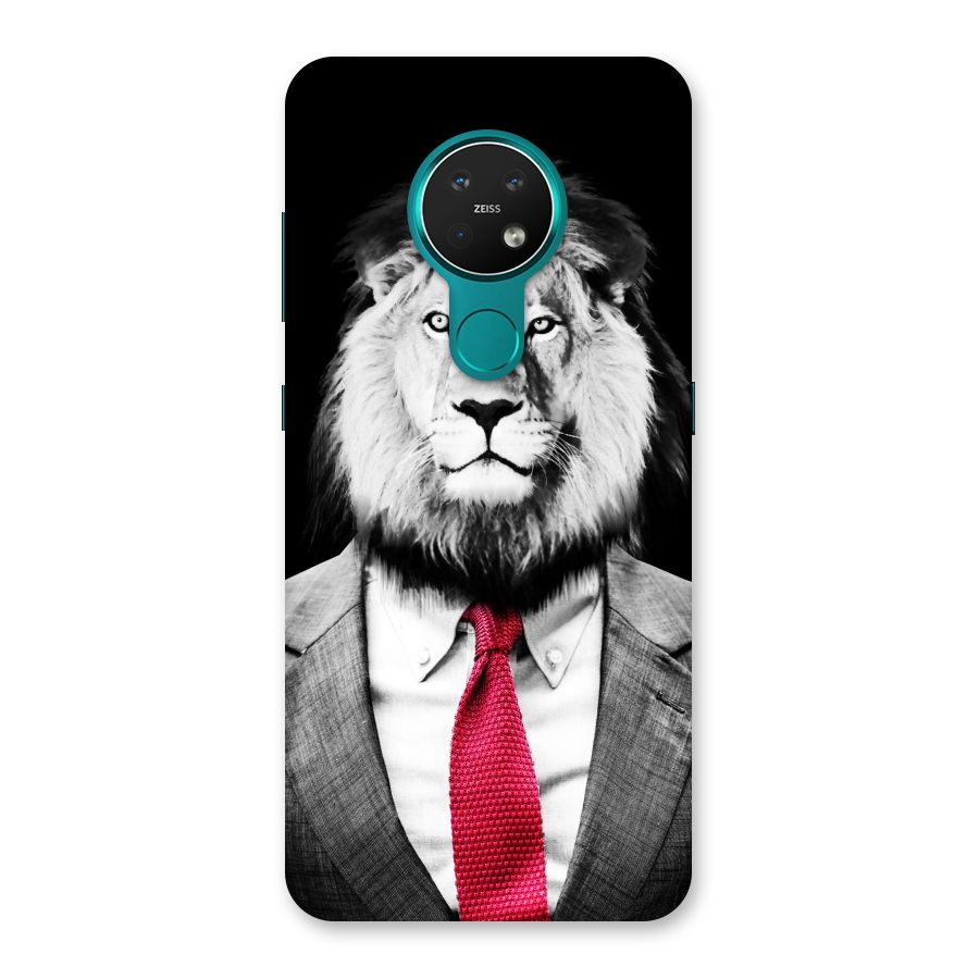 Lion with Red Tie Back Case for Nokia 7.2