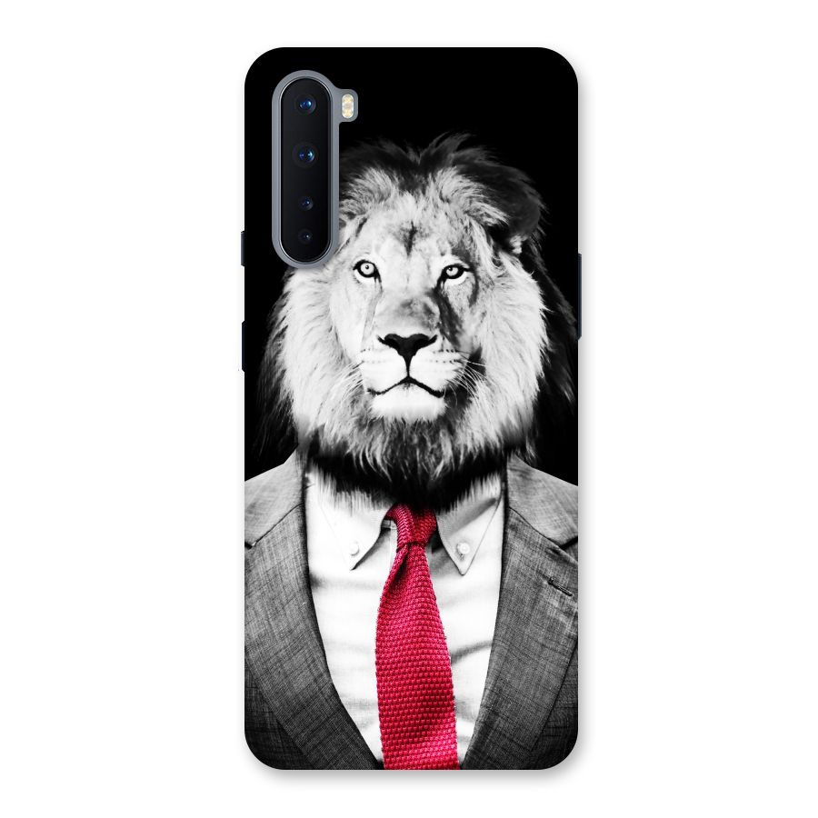 Lion with Red Tie Back Case for OnePlus Nord