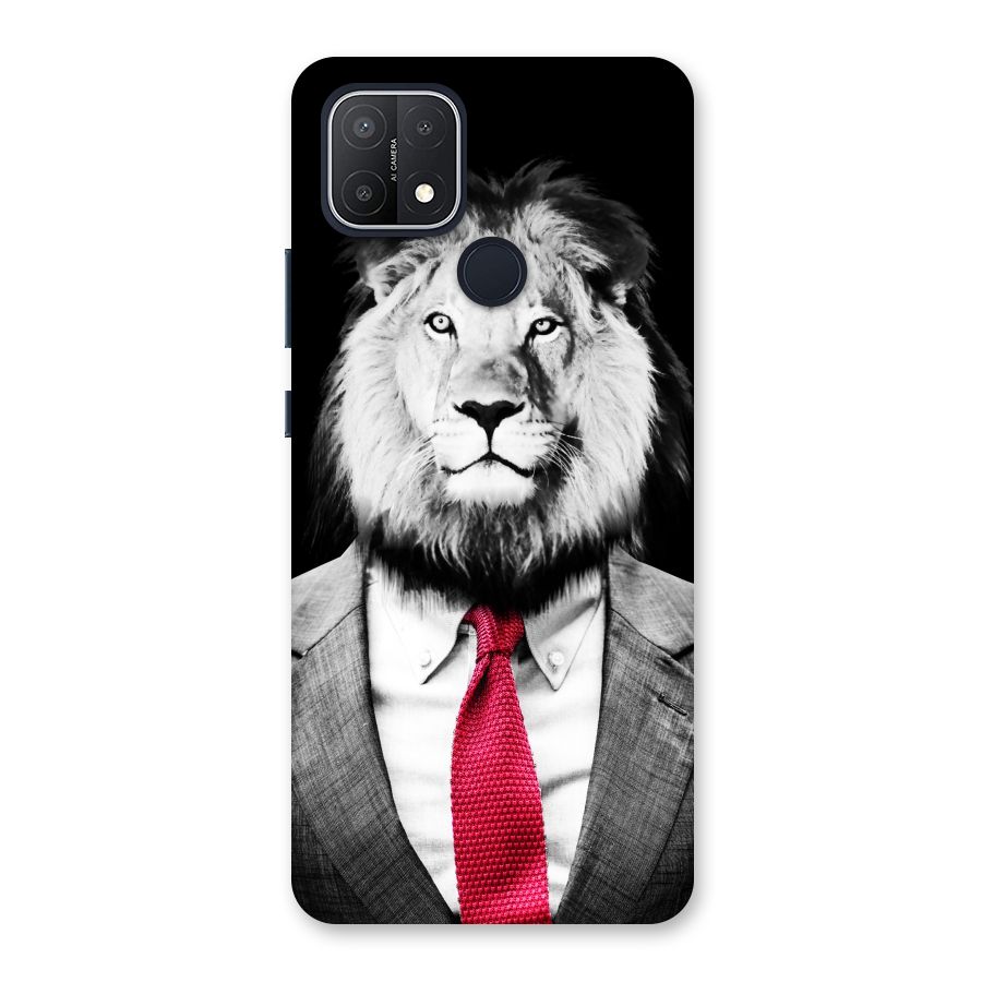 Lion with Red Tie Back Case for Oppo A15