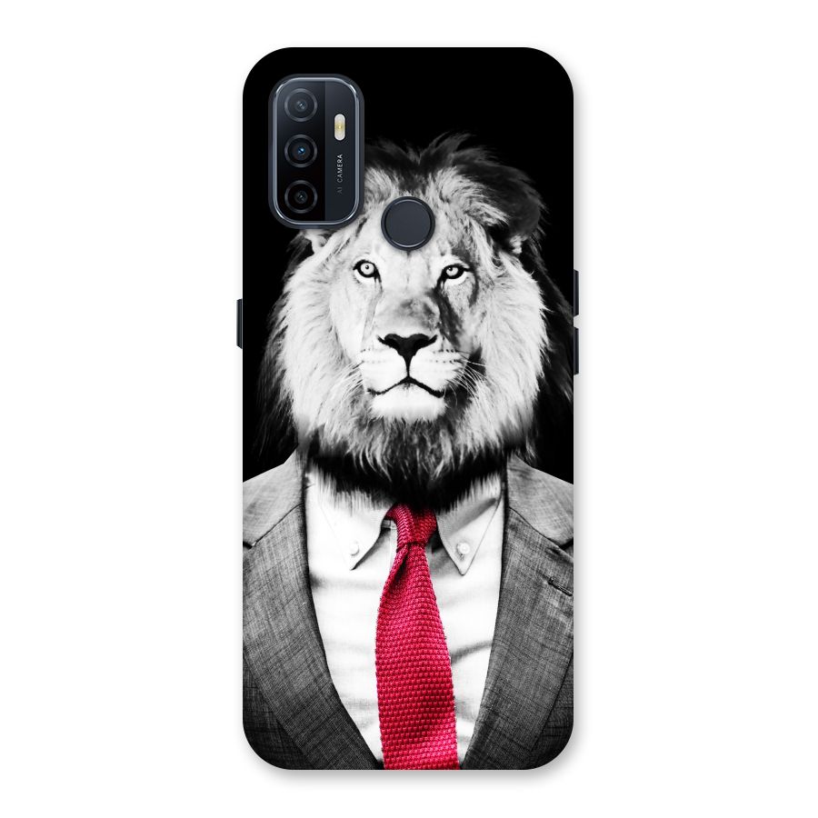 Lion with Red Tie Back Case for Oppo A32