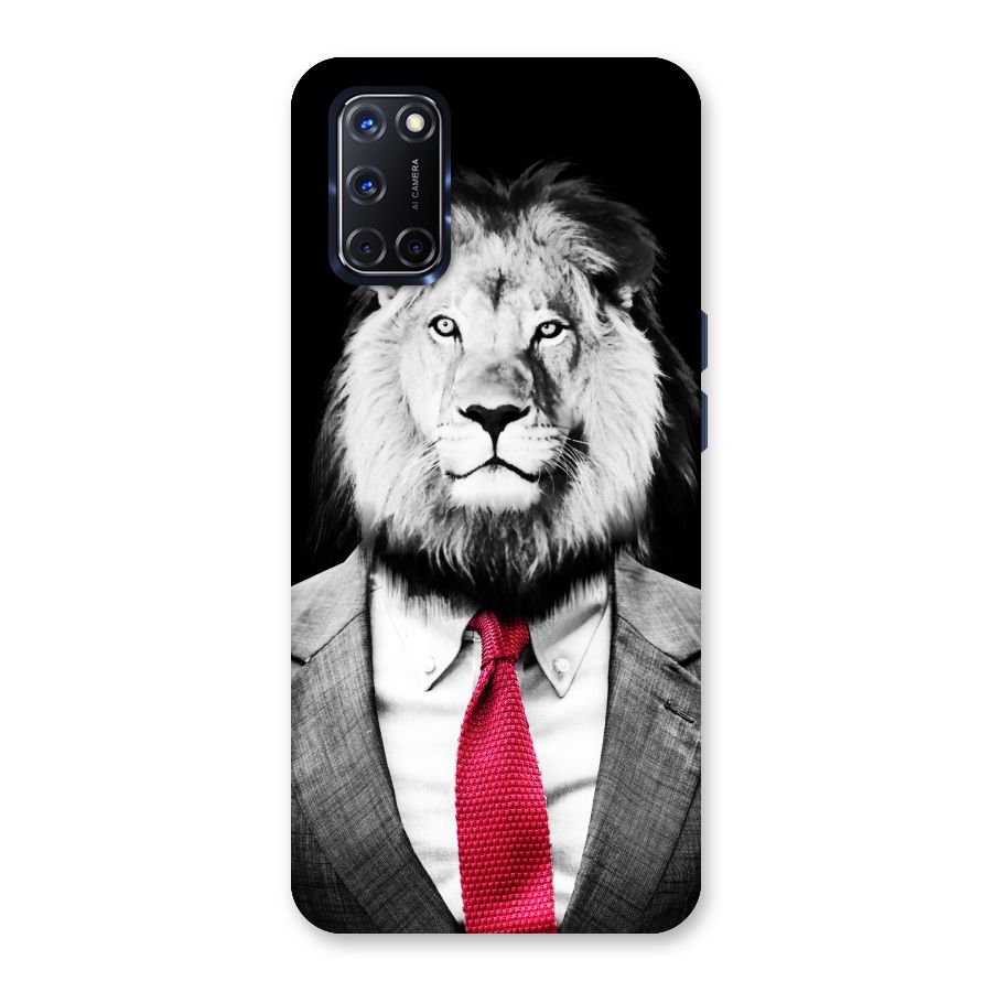 Lion with Red Tie Back Case for Oppo A52