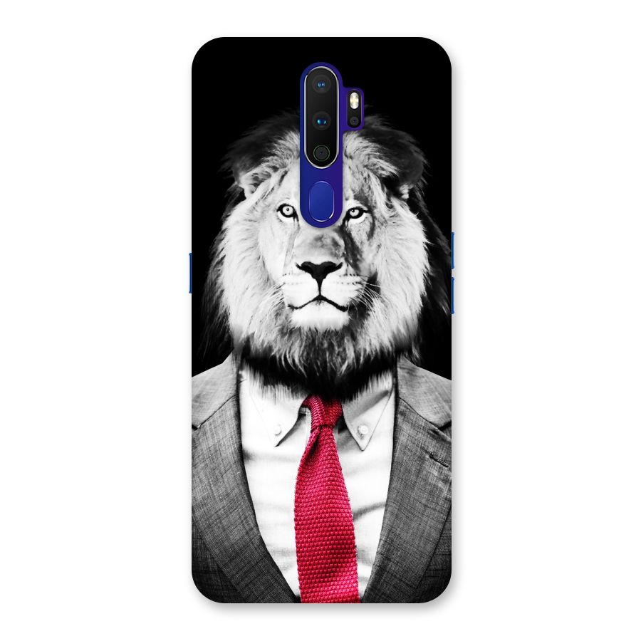 Lion with Red Tie Back Case for Oppo A9 (2020)