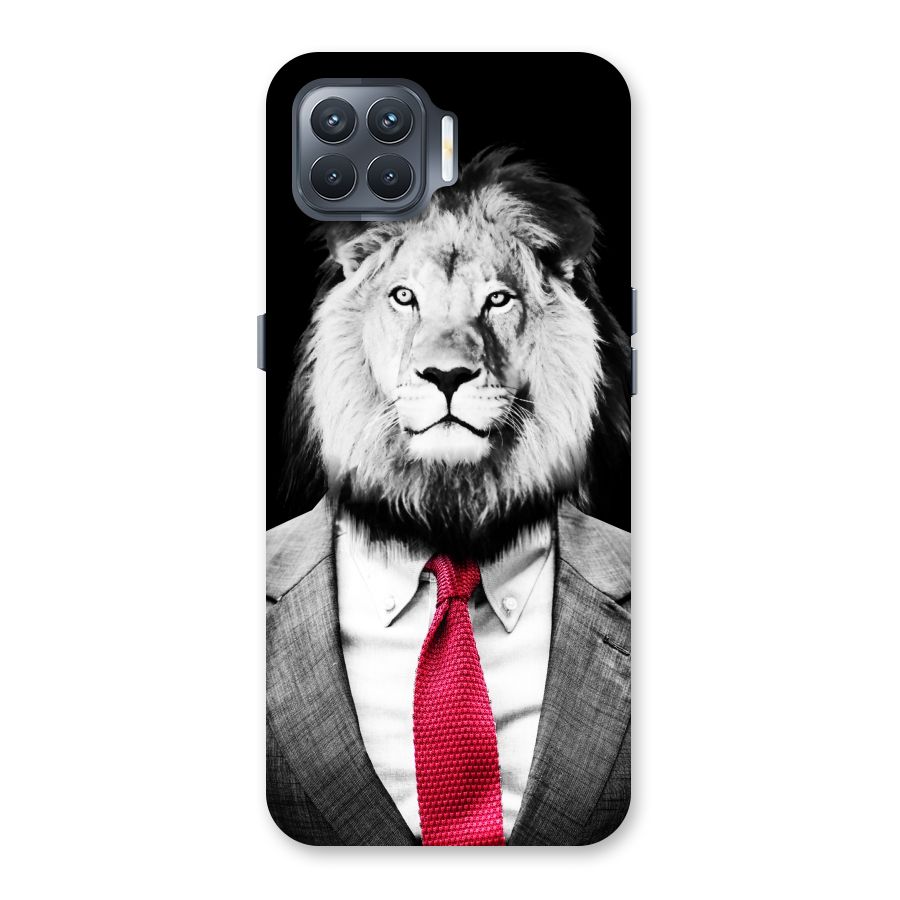 Lion with Red Tie Back Case for Oppo F17 Pro