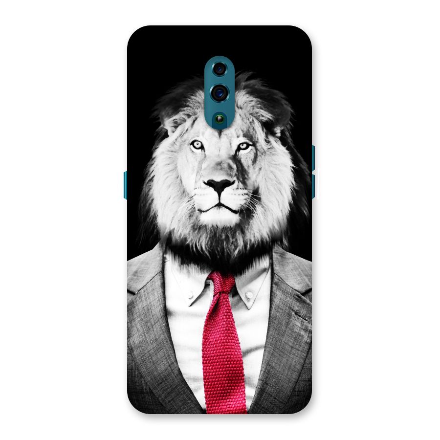 Lion with Red Tie Back Case for Oppo Reno