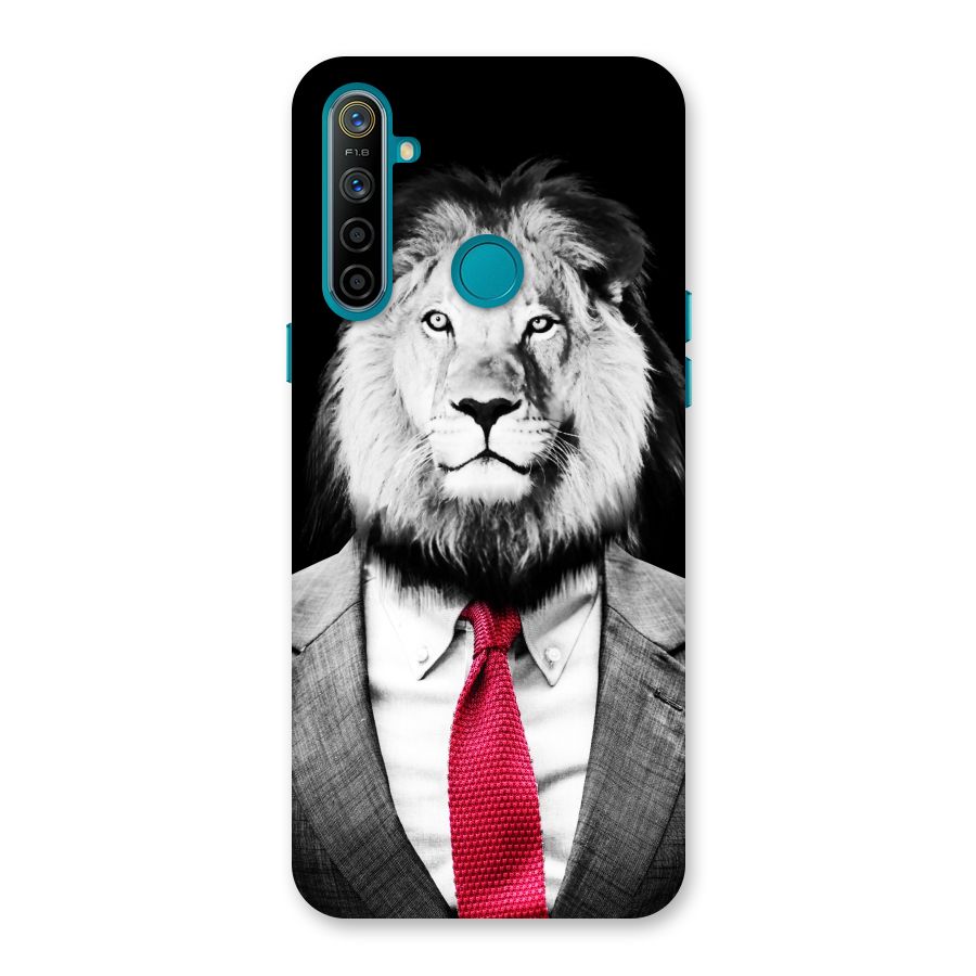 Lion with Red Tie Back Case for Realme 5i