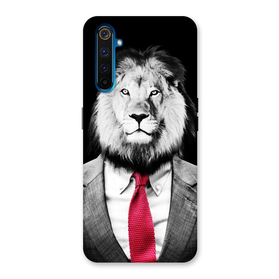 Lion with Red Tie Back Case for Realme 6 Pro