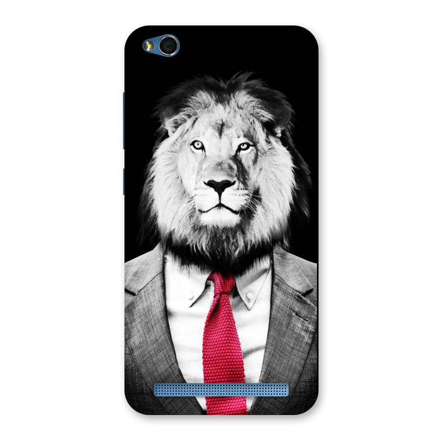 Lion with Red Tie Back Case for Redmi 5A