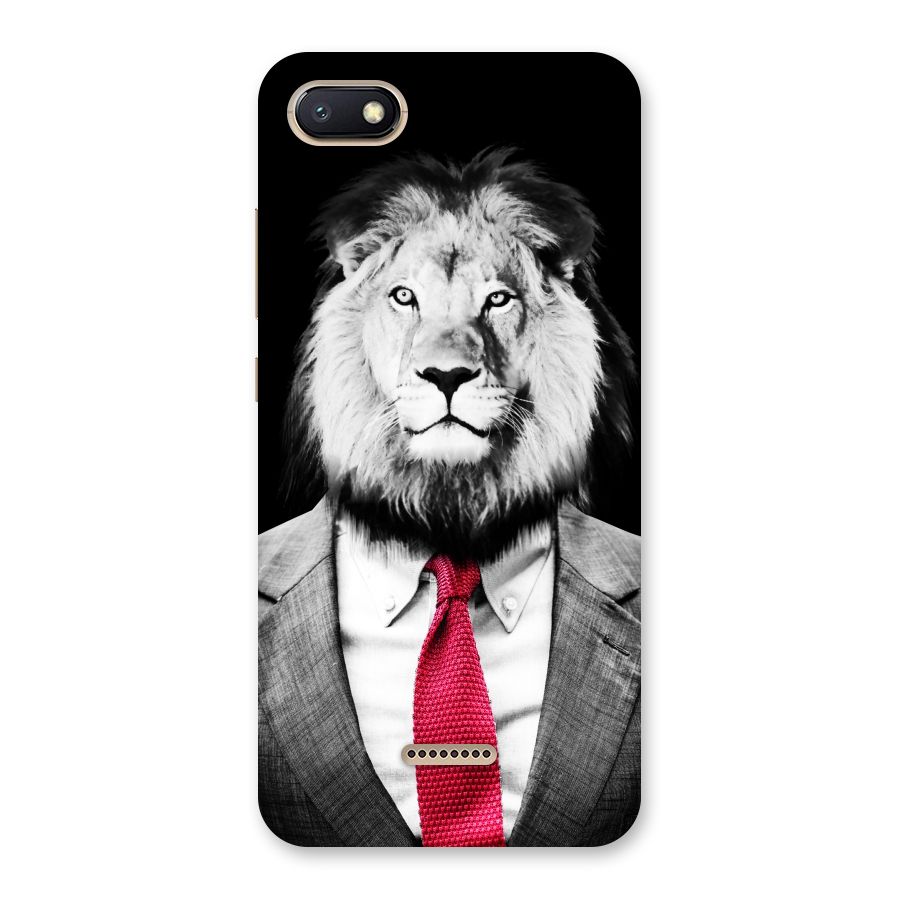 Lion with Red Tie Back Case for Redmi 6A