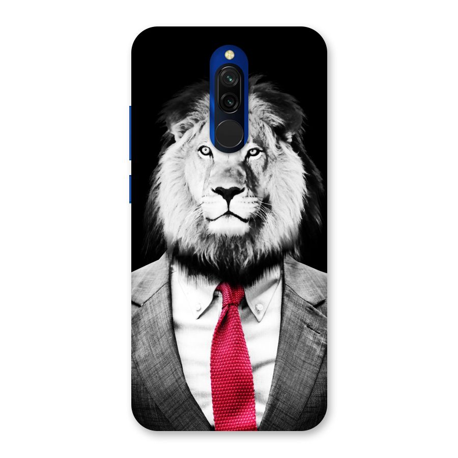 Lion with Red Tie Back Case for Redmi 8