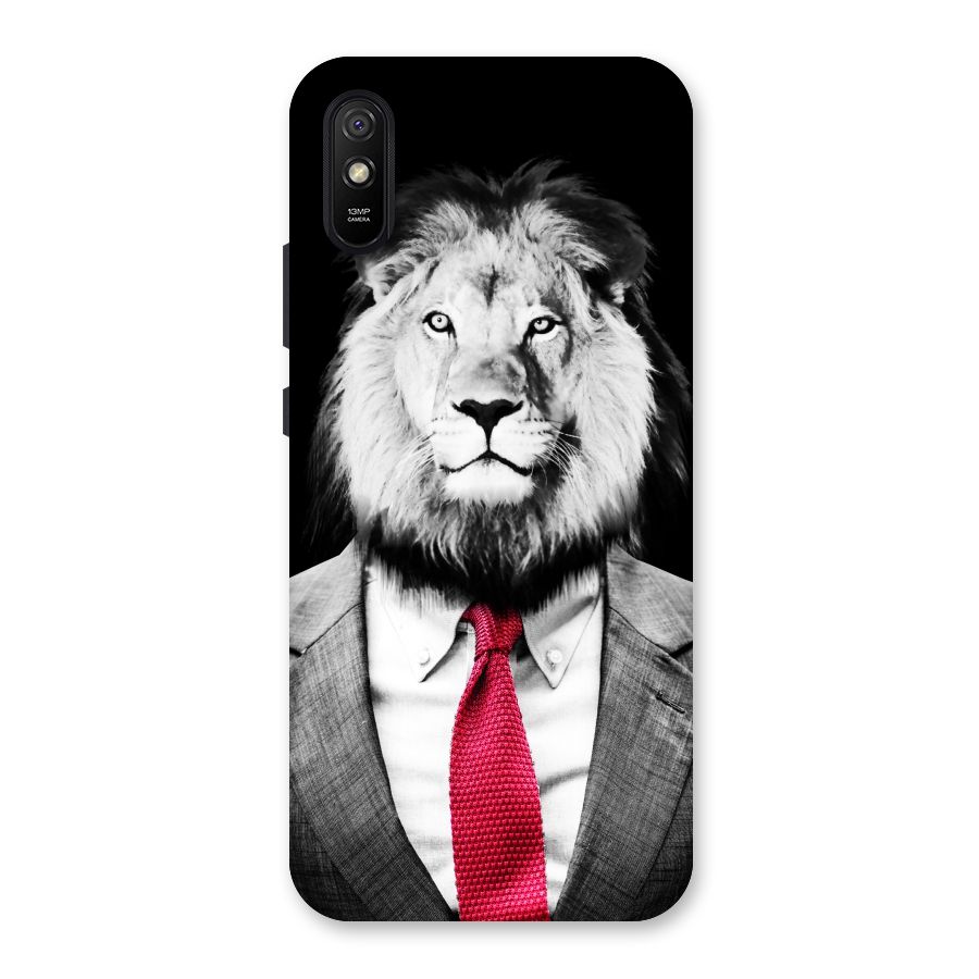 Lion with Red Tie Back Case for Redmi 9A