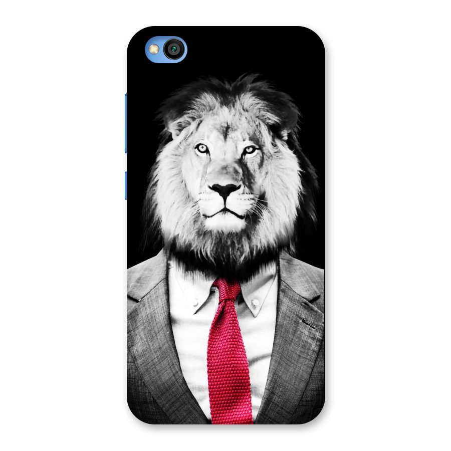 Lion with Red Tie Back Case for Redmi Go