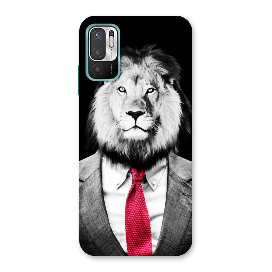 Lion with Red Tie Back Case for Redmi Note 10T 5G