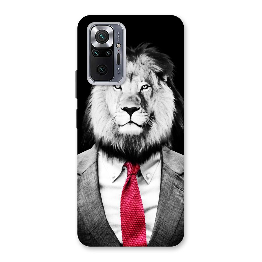 Lion with Red Tie Back Case for Redmi Note 10 Pro Max