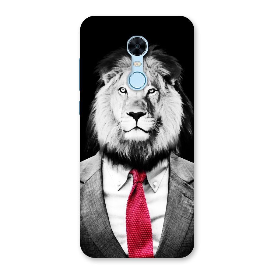 Lion with Red Tie Back Case for Redmi Note 5