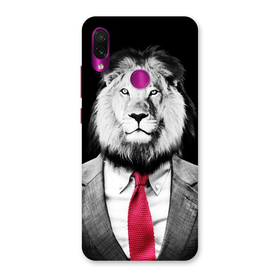 Lion with Red Tie Back Case for Redmi Note 7 Pro