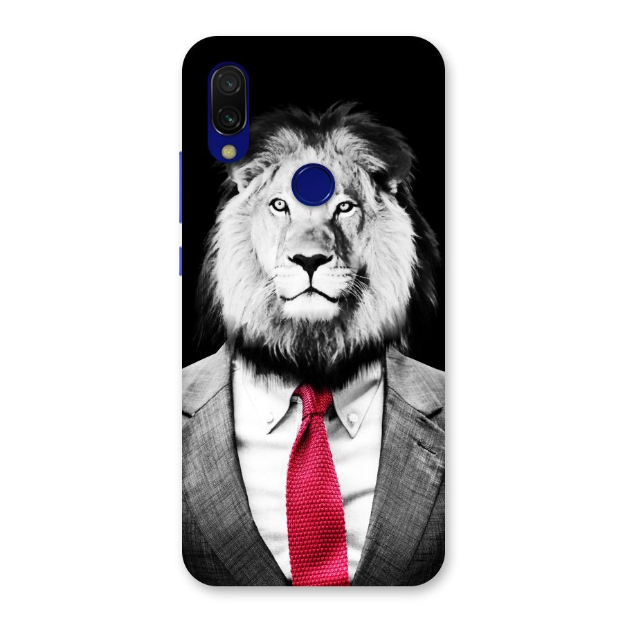 Lion with Red Tie Back Case for Redmi Y3