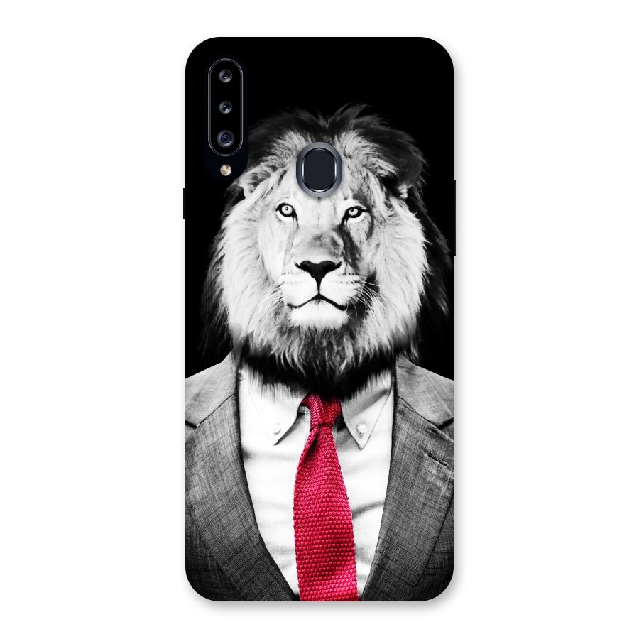 Lion with Red Tie Back Case for Samsung Galaxy A20s