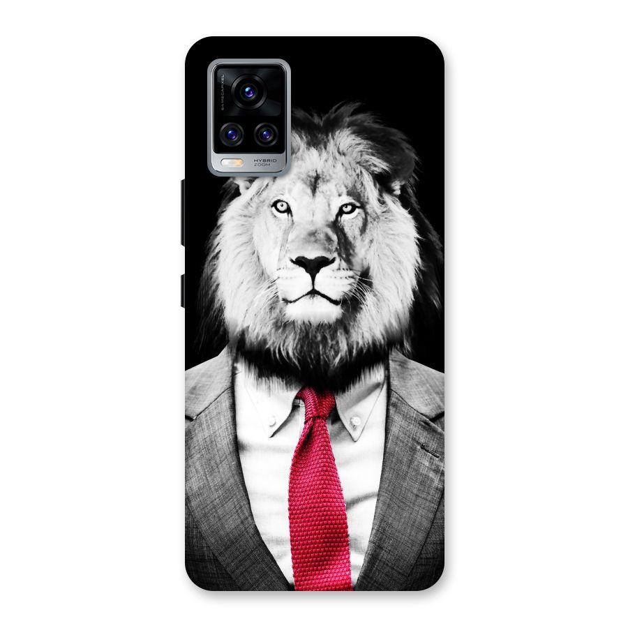 Lion with Red Tie Back Case for Vivo V20 Pro