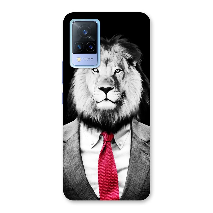 Lion with Red Tie Back Case for Vivo V21 5G