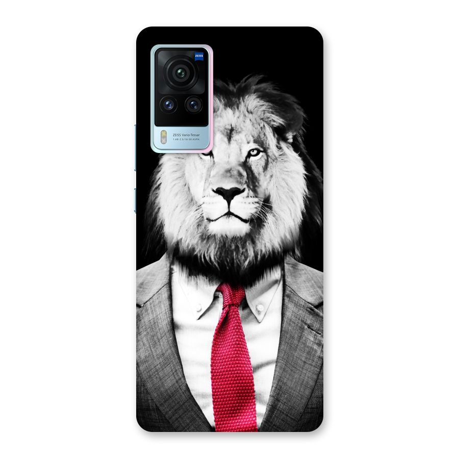 Lion with Red Tie Back Case for Vivo X60 Pro