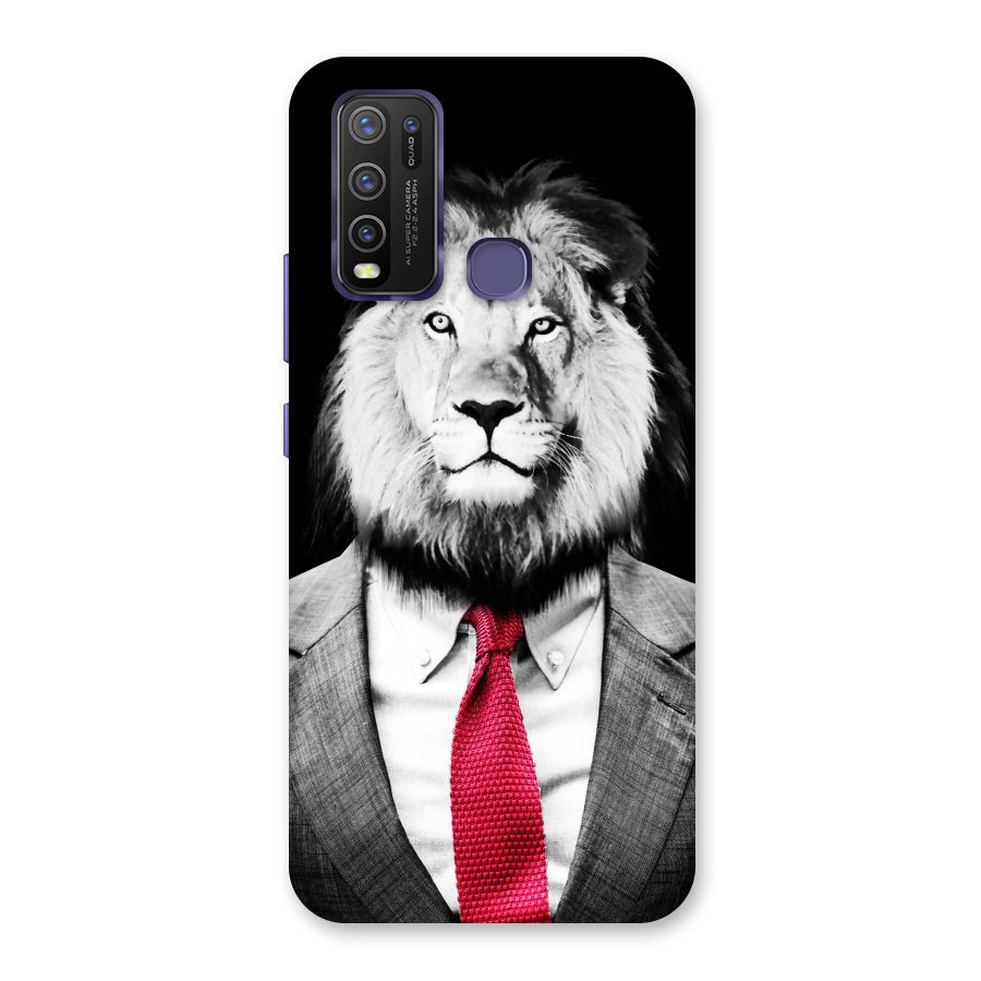 Lion with Red Tie Back Case for Vivo Y30