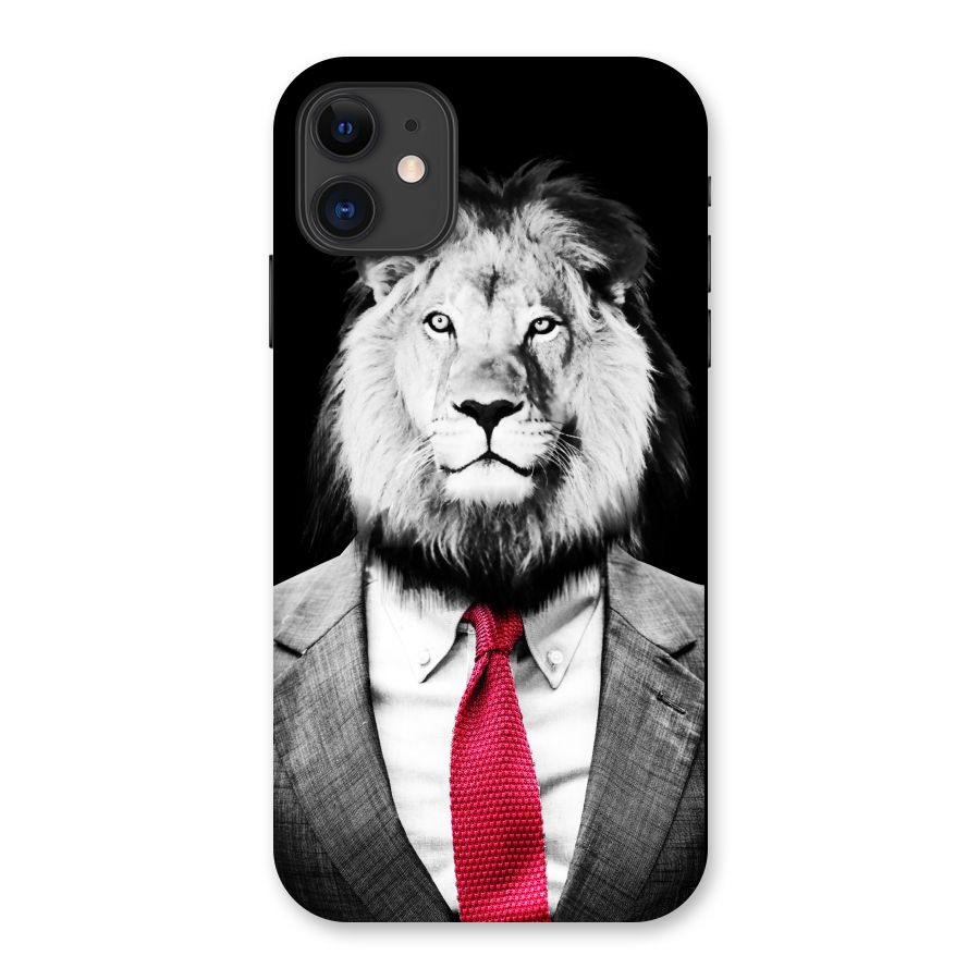 Lion with Red Tie Back Case for iPhone 11