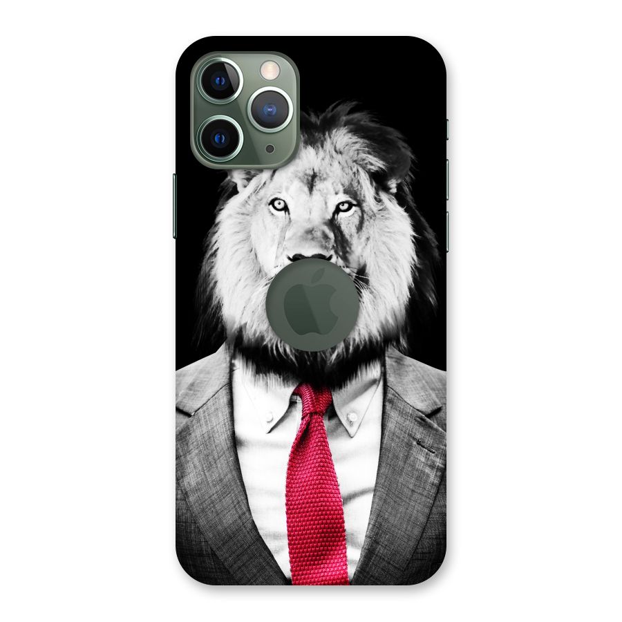 Lion with Red Tie Back Case for iPhone 11 Pro Logo  Cut