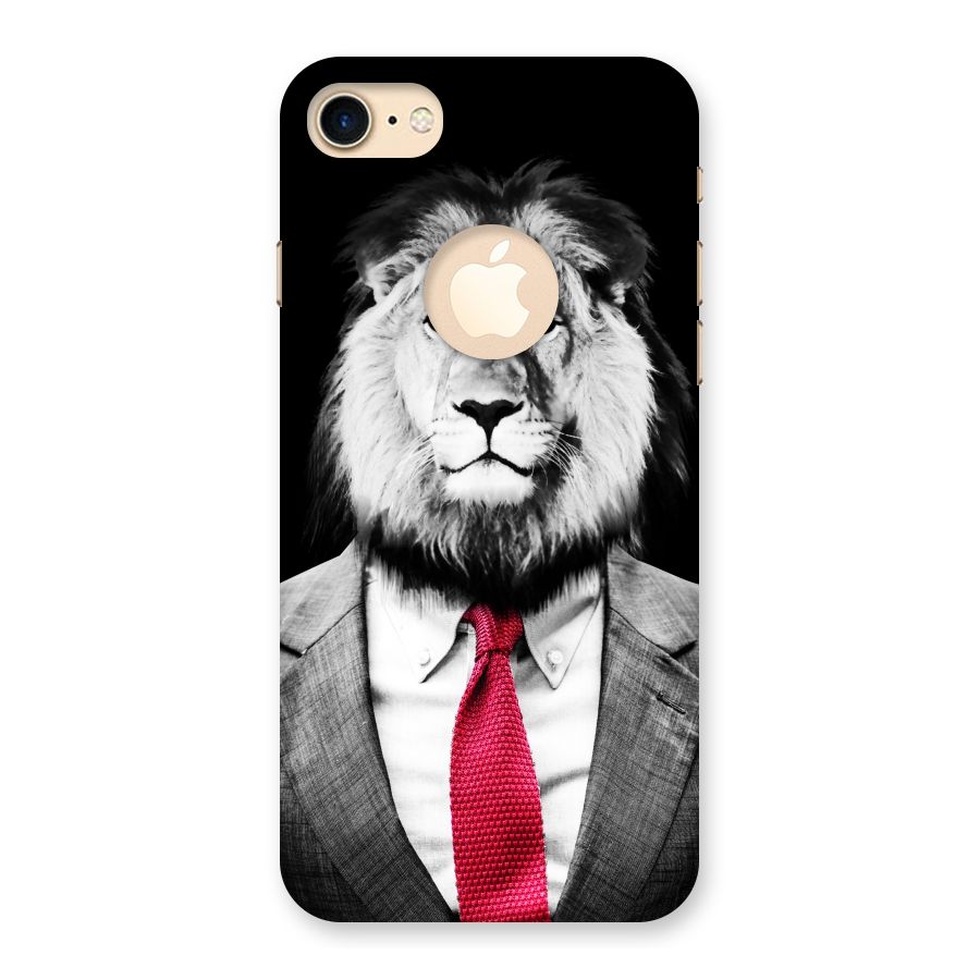 Lion with Red Tie Back Case for iPhone 7 Logo Cut