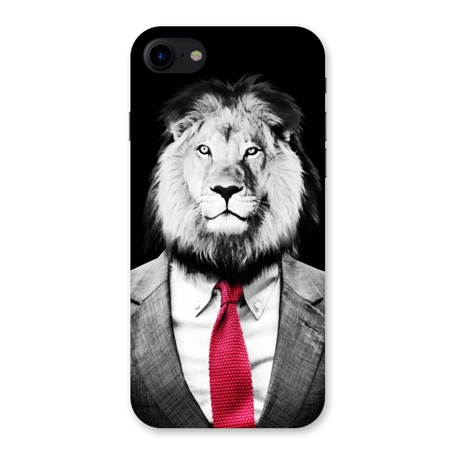 Lion with Red Tie Back Case for iPhone SE 2020