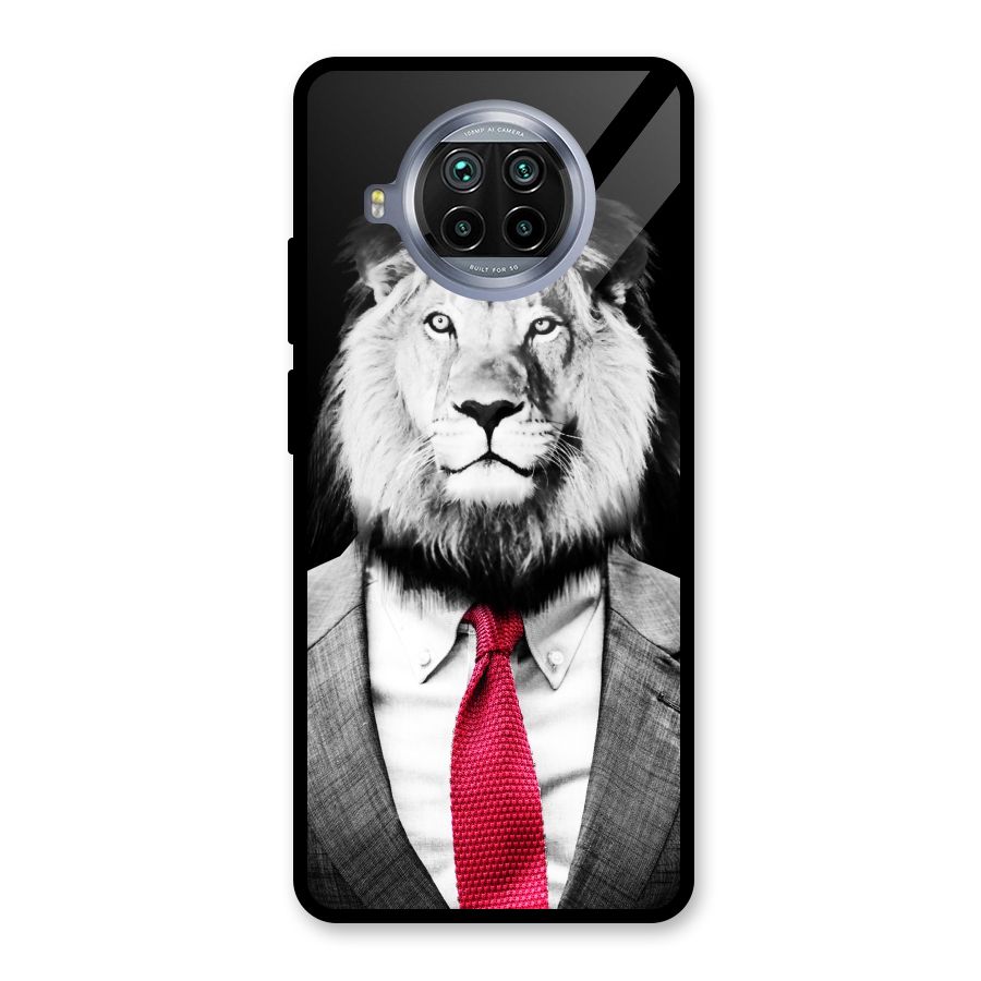 Lion with Red Tie Glass Back Case for Mi 10i