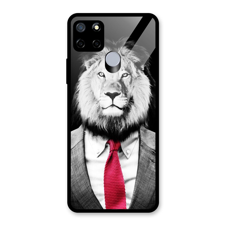 Lion with Red Tie Glass Back Case for Realme C12