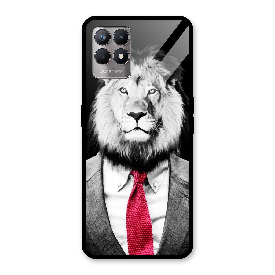 Lion with Red Tie Glass Back Case for Realme Narzo 50