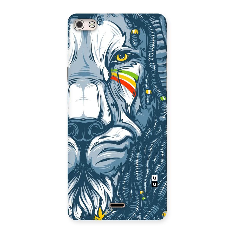 Lionic Face Back Case for Micromax Canvas Silver 5