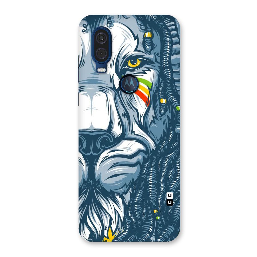 Lionic Face Back Case for Motorola One Vision