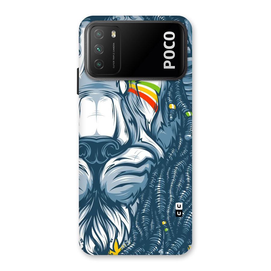 Lionic Face Back Case for Poco M3