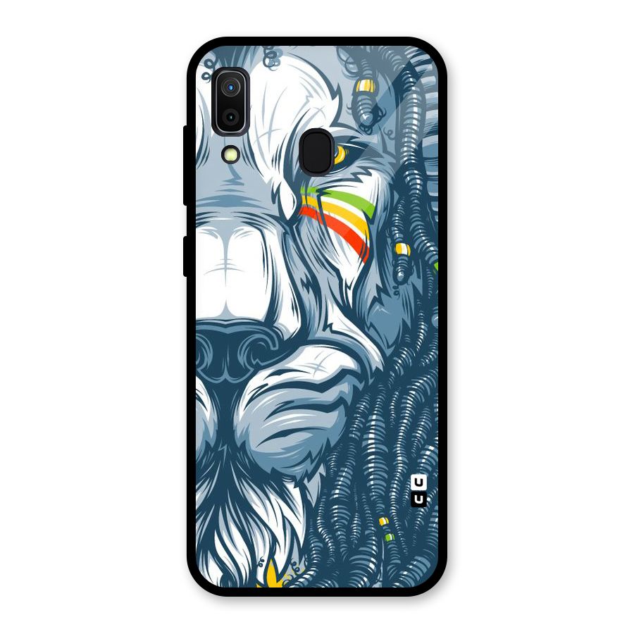Lionic Face Glass Back Case for Galaxy A30