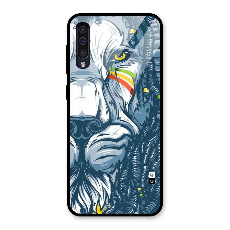 Lionic Face Glass Back Case for Galaxy A30s